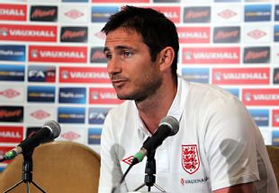 Frank Lampard is absent for England due to a thigh injury